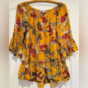Fever Orange Floral Blouse